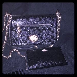Coach bag and wallet